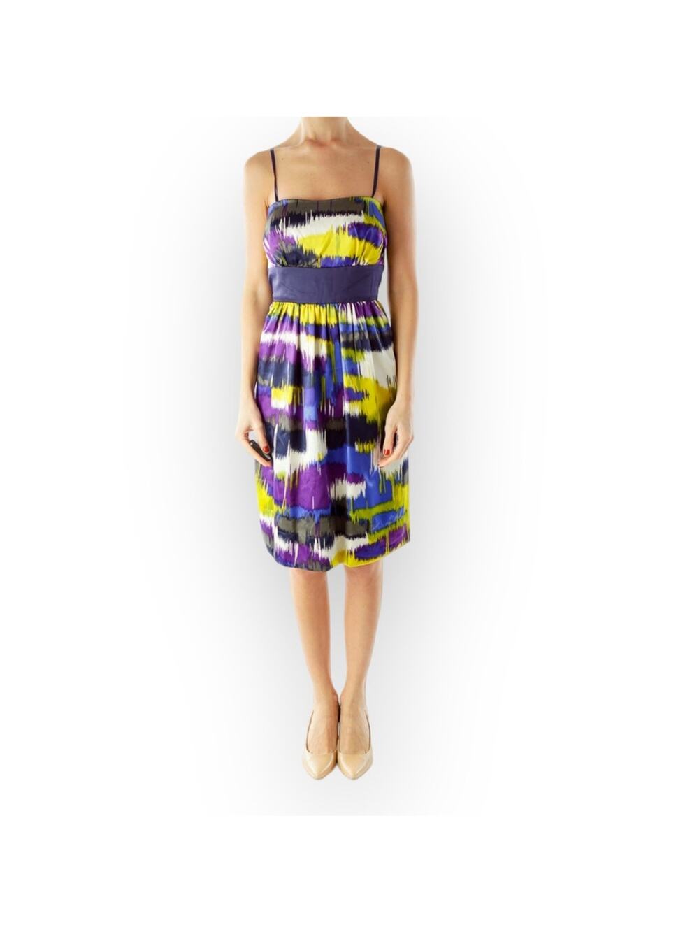 Max & Cleo NWT Full Moon Convertible Strap Fit and Flare Dress sz 4 purple blue